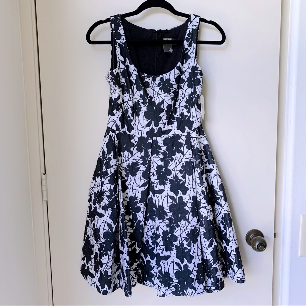 Taylor Jacquard A-Line Dress Size 2